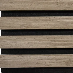 tectake Akoestische panelen Sonic Wall houtlook, Donker Eiken Clearance