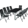 tectake Aluminium tuinset 8+1 - Antraciet Outlet