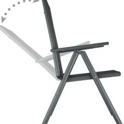 tectake Aluminium tuinset 8+1 - Antraciet Outlet