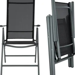 tectake Aluminium tuinset 8+1 - Antraciet Outlet