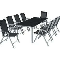 tectake Aluminium tuinset 8+1 - Zilver Best
