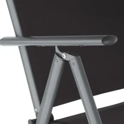 tectake Aluminium tuinstoelen inklapbaar, Antraciet New