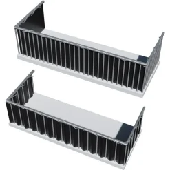 tectake Balkon privacyscherm met metaalversterkte ogen, variant 2, Grijs New