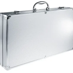 tectake Barbecue bestek van roestvrij staal 18-delig, Grijs