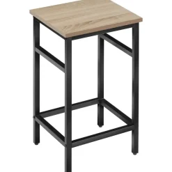 tectake Bartafelset Edinburgh 4+1, Industrieel Licht Hout, Eiken Sonoma Clearance