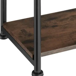 tectake Bijzettafel Memphis 34x30x59cm, Industrieel Hout Donker, Rustiek Clearance