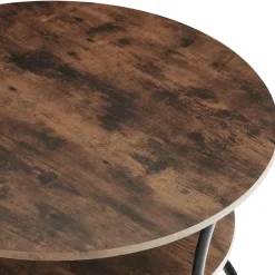 tectake Bijzettafel Saint Louis, Industrieel Hout Donker, Rustiek Online