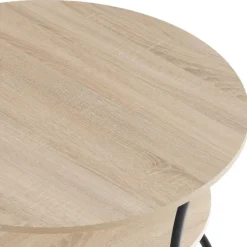 tectake Bijzettafel Saint Louis, Industrieel Licht Hout, Eiken Sonoma Discount