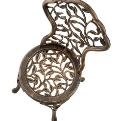 tectake Bistroset Lyon voor 2 personen, weerbestendig aluminium, Zwart / Grijs