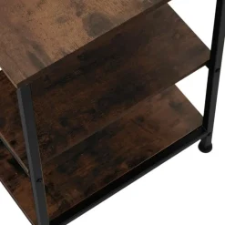 tectake Bureau Donegal 140x60x76,5cm, Industrieel Hout Donker, Rustiek