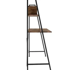 tectake Bureau Exeter 85,5x46,5x140cm, Industrieel Hout Donker, Rustiek Outlet