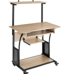 tectake Bureau Fife 80x65,5x130,5cm, Industrieel Licht Hout, Eiken Sonoma New