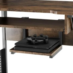 tectake Bureau Fife 80x65,5x130,5cm, Industrieel Hout Donker, Rustiek Sale