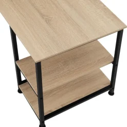 tectake Bureau Hamilton 138x138x75,5cm, Industrieel Licht Hout, Eiken Sonoma Hot