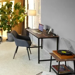 tectake Bureau Jenkins, Industrieel Hout Donker, Rustiek Outlet