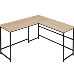 tectake Bureau Melrose 140x130x76,5cm, Industrieel Licht Hout, Eiken Sonoma Clearance