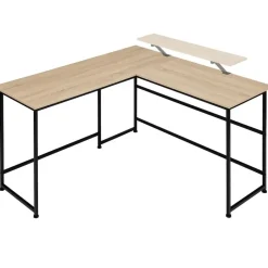 tectake Bureau Melrose 140x130x76,5cm, Industrieel Licht Hout, Eiken Sonoma Clearance