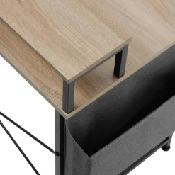 tectake Bureau met plank en organizer, Industrieel Licht Hout, Eiken Sonoma New