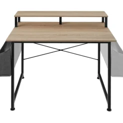 tectake Bureau met plank en organizer, Industrieel Licht Hout, Eiken Sonoma New