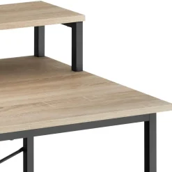 tectake Bureau met plank en organizer, Industrieel Licht Hout, Eiken Sonoma New