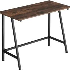 tectake Bureau Newton 100x50x77cm, Industrieel Hout Donker, Rustiek Outlet