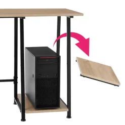 tectake Bureau Paisley 120x50x73,5cm, Industrieel Licht Hout, Eiken Sonoma Sale