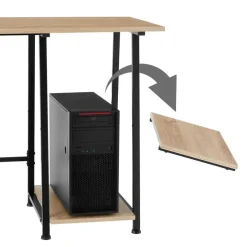 tectake Bureau Paisley 120x50x73,5cm, Industrieel Licht Hout, Eiken Sonoma Sale