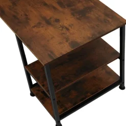 tectake Bureau Stoke 137x55x75cm, Industrieel Hout Donker, Rustiek Online