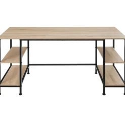 tectake Bureau Stoke 137x55x75cm, Industrieel Licht Hout, Eiken Sonoma Outlet
