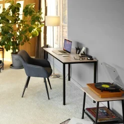 tectake Bureau Vanport 120x60x75,5cm, Industrieel Licht Hout, Eiken Sonoma Clearance