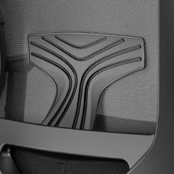 tectake Bureaustoel Phoibe ergonomisch met verstelbare hoofdsteun, Zwart Best