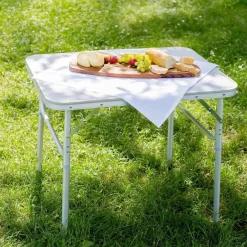 tectake Campingtafel opvouwbaar van aluminium 75x55x68cm, Grijs Discount