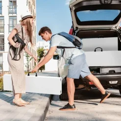 tectake Campingtafelset Panja wit opvouwbaar, Wit Clearance