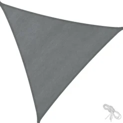tectake Driehoekig zonneluifel van polyethyleen, grijs, Grijs Sale