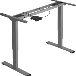 tectake ® Elektrisch In Hoogte Verstelbaar Bureau - Metalen Frame - Grijs Outlet