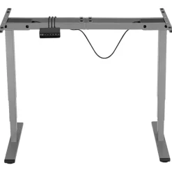 tectake ® Elektrisch In Hoogte Verstelbaar Bureau - Metalen Frame - Grijs Outlet