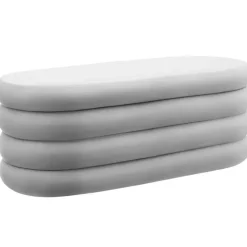 tectake Gestoffeerde zitbank Altu met veel opbergruimte, Fluweellook Grijs Online