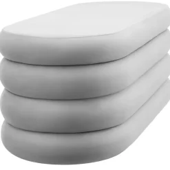 tectake Gestoffeerde zitbank Altu met veel opbergruimte, Fluweellook Grijs Online