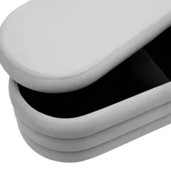 tectake Gestoffeerde zitbank Altu met veel opbergruimte, Fluweellook Grijs Online