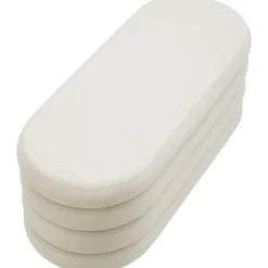 tectake Gestoffeerde zitbank Altu met veel opbergruimte, Fluweellook Crèmewit Sale