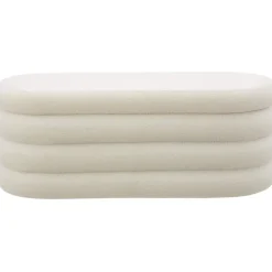 tectake Gestoffeerde zitbank Altu met veel opbergruimte, Bouclé Crèmewit Online