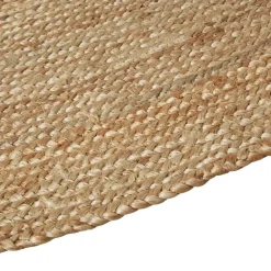 tectake ® Handgeweven tapijt Glim van jute, boho-stijl, rond Ø 200 cm Outlet