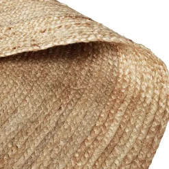 tectake ® Handgeweven tapijt Glim van jute, boho-stijl, rond Ø 200 cm Outlet