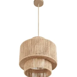 tectake Hanglamp Allegra van jute in boho-stijl, 40W, Natuur Online