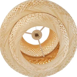 tectake Hanglamp Lignea Lux van bamboe, in boho-stijl, 40W, Bruin Clearance