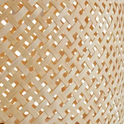 tectake Hanglamp Lignea Lux van bamboe, in boho-stijl, 40W, Bruin Clearance