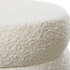 tectake Hocker Altu, gestoffeerd, opbergruimte, Bouclé Crèmewit New