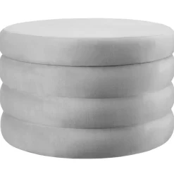 tectake Hocker Altu XL, gestoffeerd, opbergruimte, Fluweellook Grijs Discount