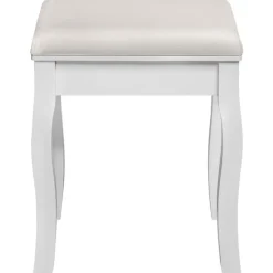 tectake Hocker voor makeup-tafel rozenpatroon, Wit Outlet