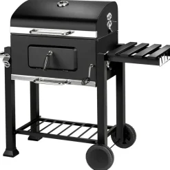 tectake Houtskoolbarbecue in hoogte verstelbaar, Zwart